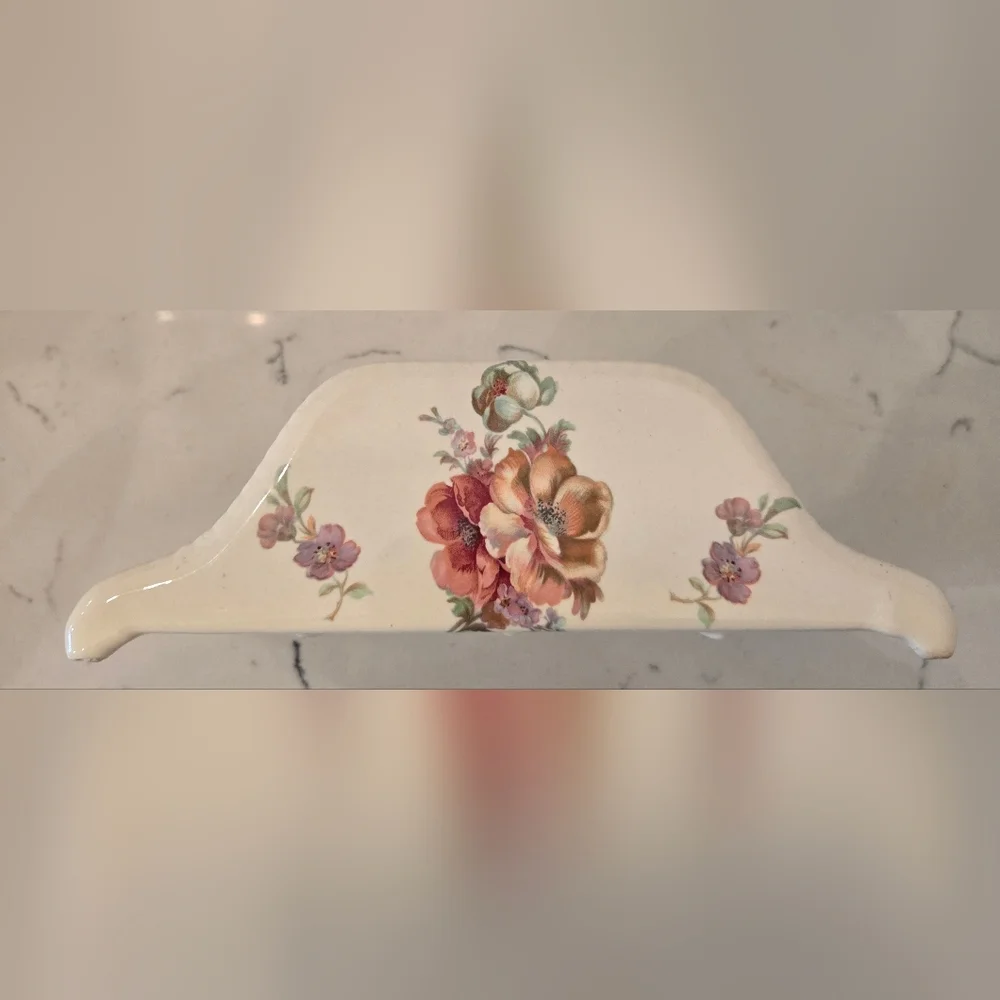 Vintage Athena California Floral Ceramic Towel Holder